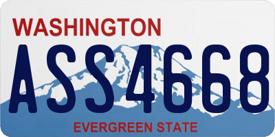 WA license plate ASS4668