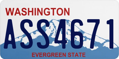 WA license plate ASS4671