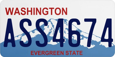 WA license plate ASS4674