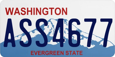 WA license plate ASS4677