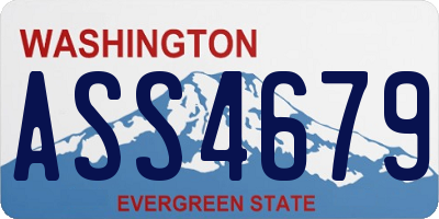 WA license plate ASS4679