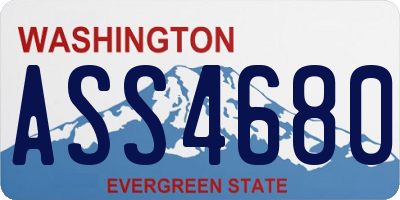 WA license plate ASS4680