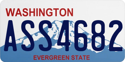 WA license plate ASS4682