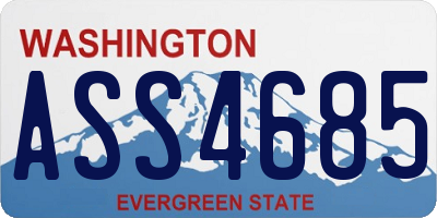 WA license plate ASS4685