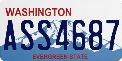 WA license plate ASS4687