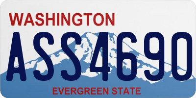 WA license plate ASS4690