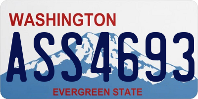 WA license plate ASS4693