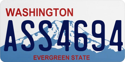 WA license plate ASS4694