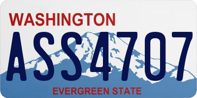 WA license plate ASS4707