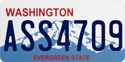 WA license plate ASS4709