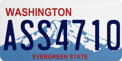 WA license plate ASS4710