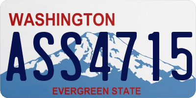 WA license plate ASS4715