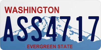WA license plate ASS4717