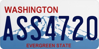 WA license plate ASS4720