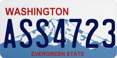 WA license plate ASS4723