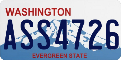 WA license plate ASS4726