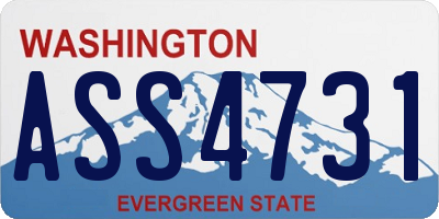 WA license plate ASS4731