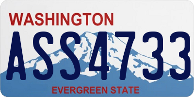 WA license plate ASS4733