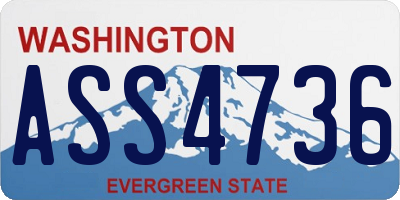 WA license plate ASS4736