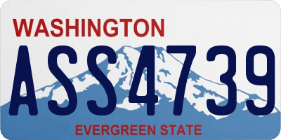 WA license plate ASS4739
