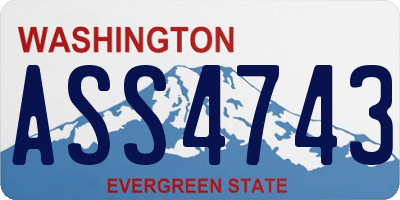 WA license plate ASS4743