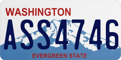 WA license plate ASS4746