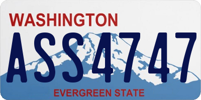 WA license plate ASS4747