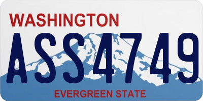 WA license plate ASS4749