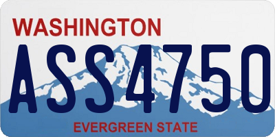 WA license plate ASS4750