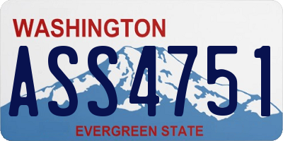 WA license plate ASS4751