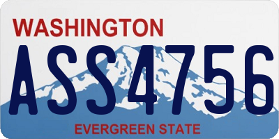 WA license plate ASS4756