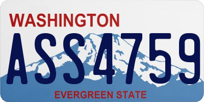 WA license plate ASS4759