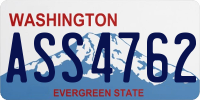 WA license plate ASS4762