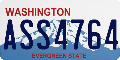 WA license plate ASS4764