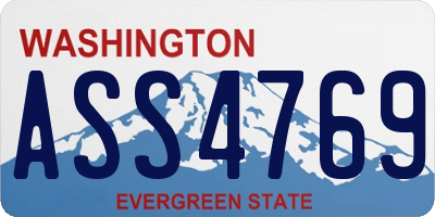 WA license plate ASS4769