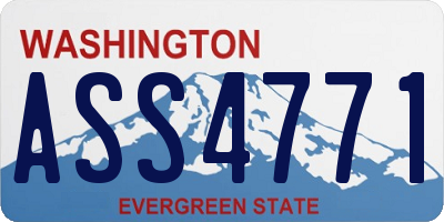 WA license plate ASS4771