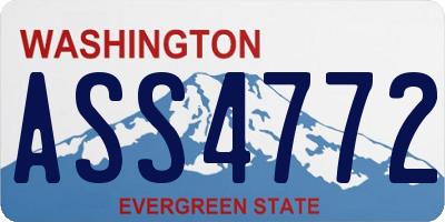 WA license plate ASS4772
