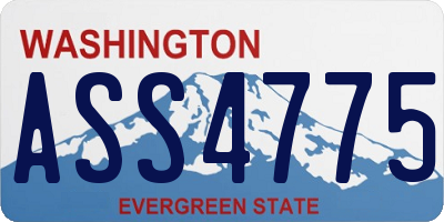 WA license plate ASS4775