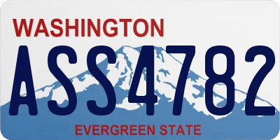 WA license plate ASS4782