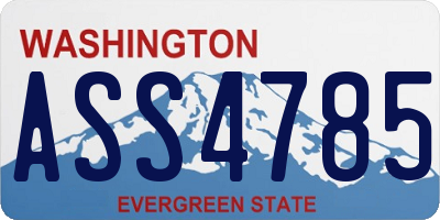 WA license plate ASS4785