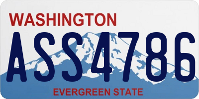 WA license plate ASS4786