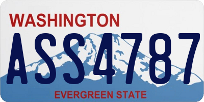 WA license plate ASS4787
