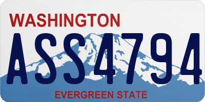 WA license plate ASS4794