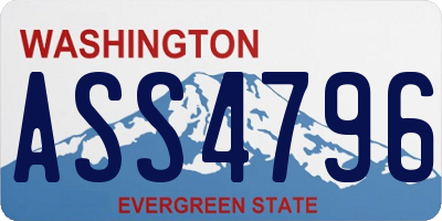 WA license plate ASS4796