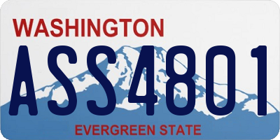 WA license plate ASS4801