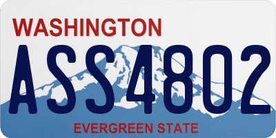 WA license plate ASS4802