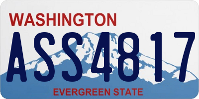 WA license plate ASS4817
