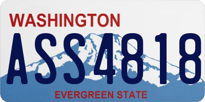 WA license plate ASS4818
