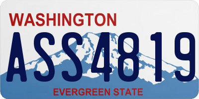 WA license plate ASS4819