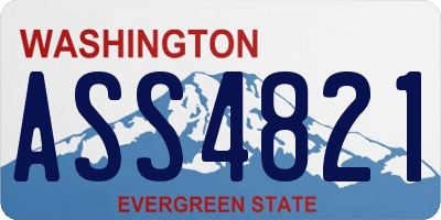 WA license plate ASS4821